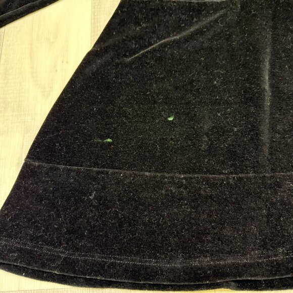 ✅Toddler Size 4 Matilda Jane Ginger Black Velvet Hooded Dress Lined Button STAIN - Picture 4 of 10